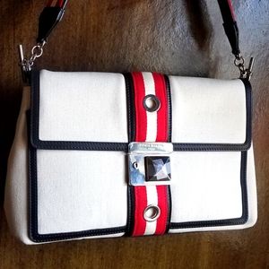 Sonia Rykiel New w/Tags. Linen, Leather, Cloth, Shoulder Bag